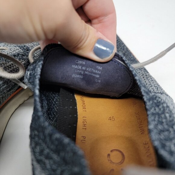 Cole Haan Zero Grand Men's Size 11 Stitchlite Blue / Gray‎ Sneakers Shoes - Picture 6 of 7